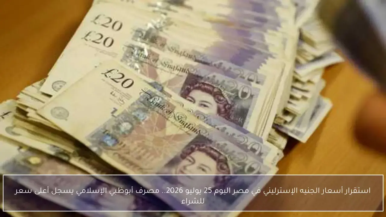 استقرار أسعار الجنيه الإسترليني في مصر مع ارتفاع في سعر شراء مصرف أبوظبي الإسلامي